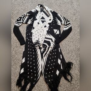 Black & White Long Cardigan